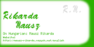 rikarda mausz business card